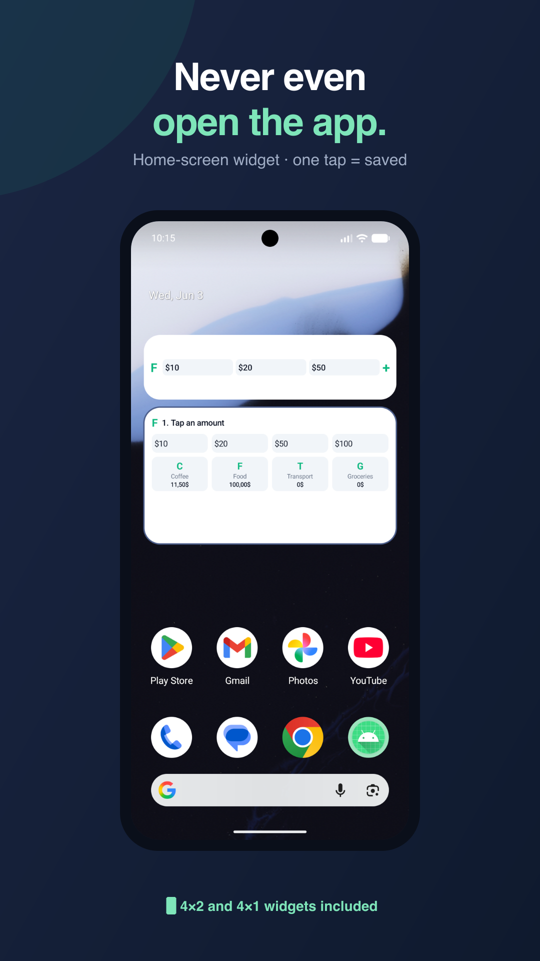 Home-screen widget