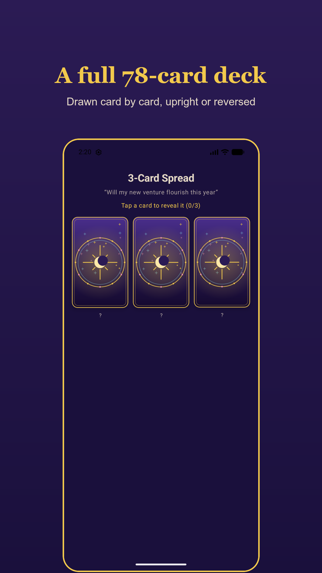 The face-down tarot deck